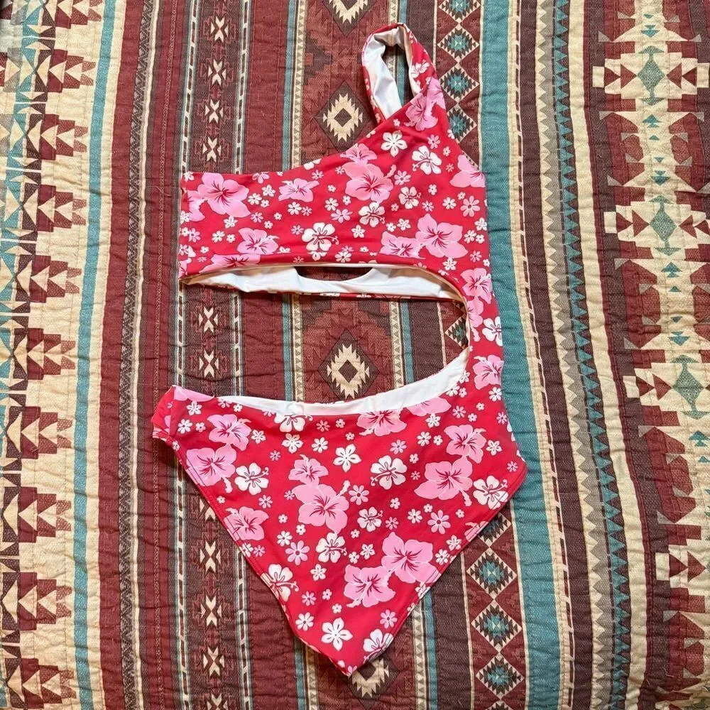 Frankie’s Bikinis cute cut out one piece size XS